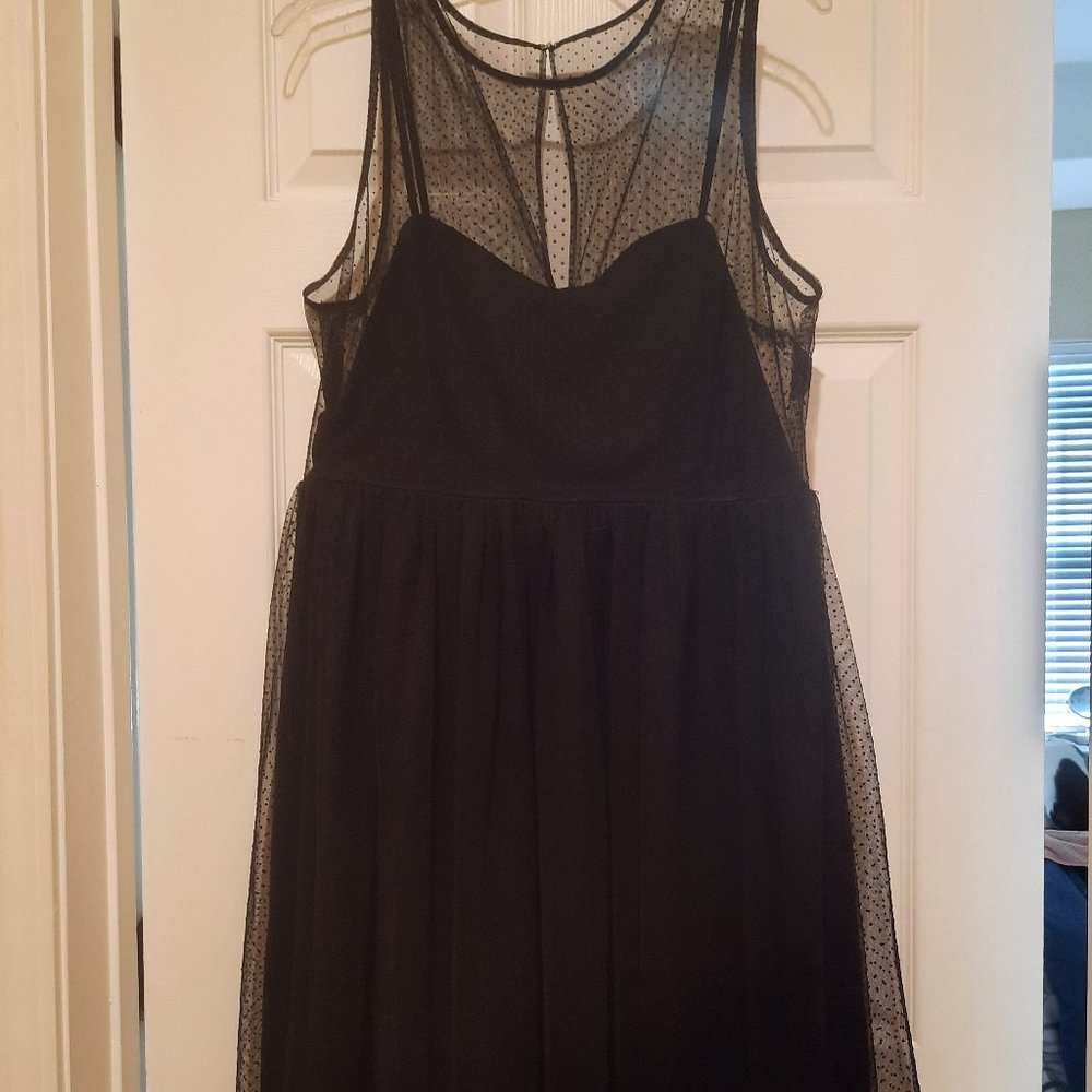 LC Lauren Conrad Black Mini Cocktail Dress ~ Size 14